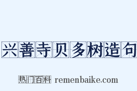 兴善寺贝多树造句是什么意思的图片